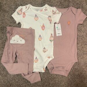 Carter's Purple and White Hot Air Balloon Set